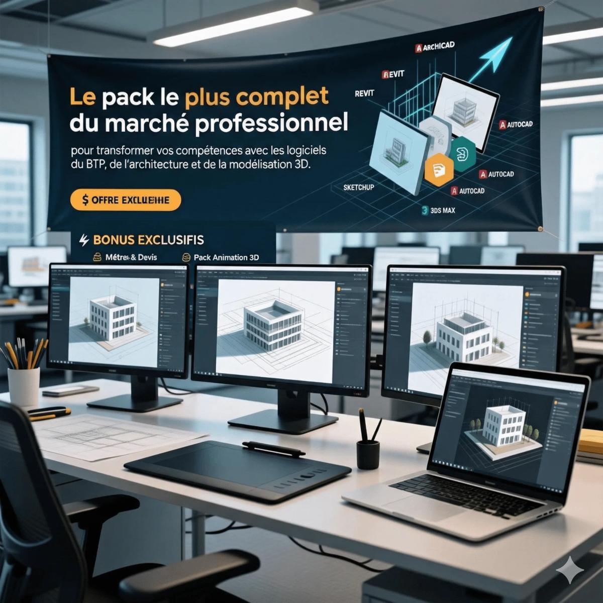 Architecture, modélisation et visualisation : les outils abordés dans le programme.