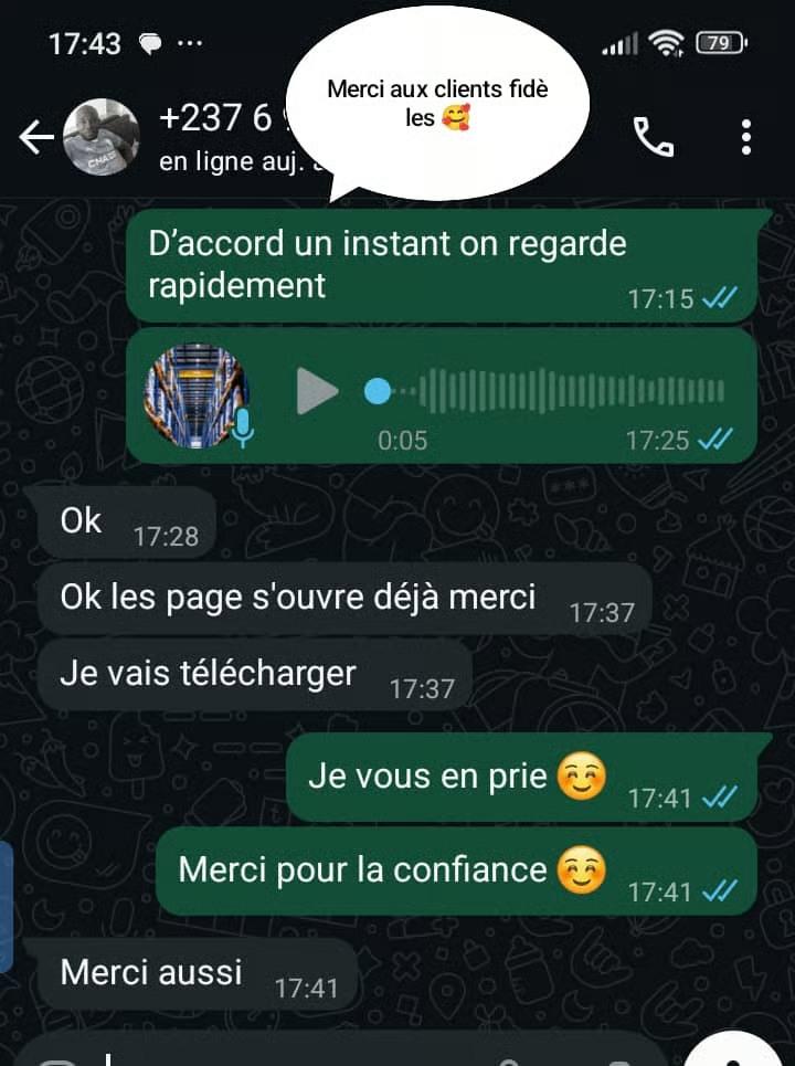 Un retour partagé après l’achat du pack.