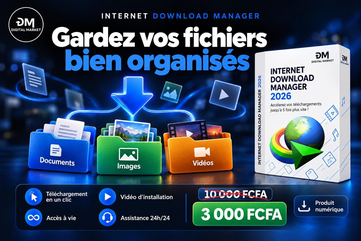 Visuel de présentation 1 : Internet Download Manager 6.43 pour Windows (licence officielle), avec l'offre et le prix