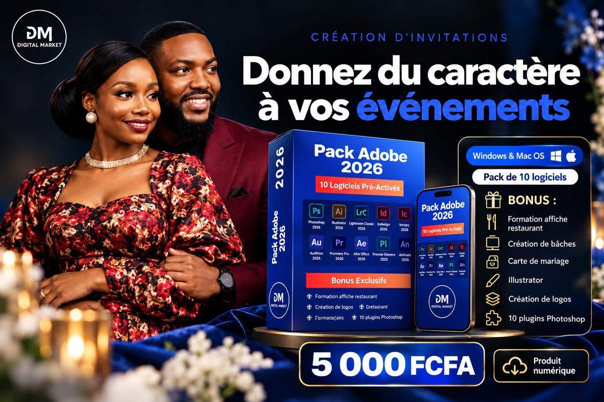 Visuel de présentation 3 : Logiciels Adobe 2026 : Photoshop, Illustrator, Premiere Pro et plus, avec l'offre et le prix