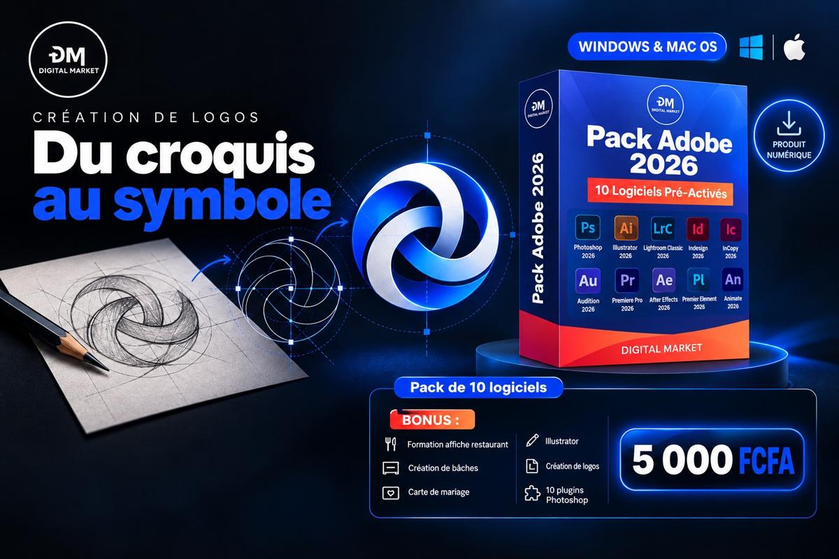Visuel de présentation 5 : Logiciels Adobe 2026 : Photoshop, Illustrator, Premiere Pro et plus, avec l'offre et le prix